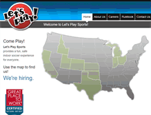 Tablet Screenshot of beta.letsplaysoccer.com